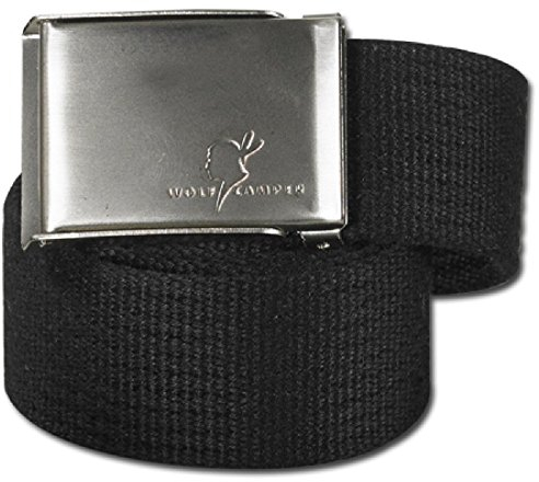 Wolf Camper Canvas Gürtel (schwarz)