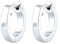 Elli DIAMONDS Earrings Women Creole Basic Diamond (0.03 ct.) in 925 Sterling Silver