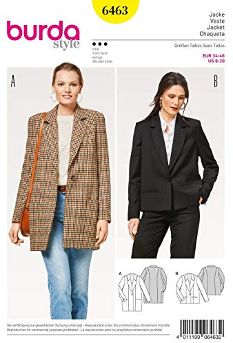 Burda Style Sewing Pattern B6463 Misses' Blazer