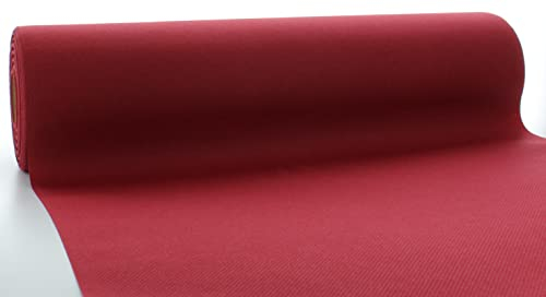 Sovie HOME Linclass®Airlaid Tischläufer 40cm x 4,8m | Einmal-Tischdecke | ideal für Taufe und Kommunion | Bordeaux | 1 Stück