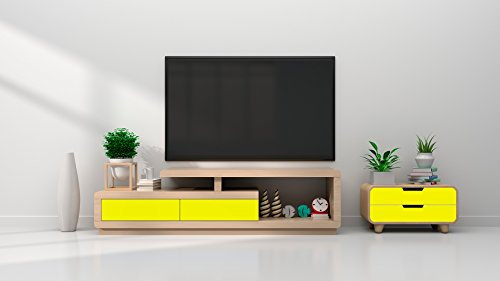 Adesivi da taglio per decorazione di mobili cucina, varie misure, in vinile di ritaglio, autoadesivo, senza colla, mobili, vetro, elettrodomestici 3 Rollos giallo