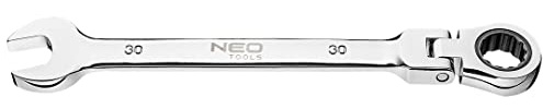 NEO TOOLS Gelenk-Ratschenschlüssel Gr. 8-32 mm CrV-Stahl (Größe 30 mm) | Gabelschlüssel Ringschlüssel Ratsche