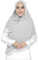 Lina & Lily Premium Chiffon Damen Muslim Hijab Kopftuch Schal Quadrat 145 x 145cm (Silber)