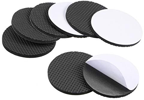 sourcing map 8 Stück Antirutsch Pads Selbstklebend Filzgleiter 60mm Durchm | Selbstklebend 4mm Dick Rund Schwarz Antirutschpads Möbelstopper Sofa Füße Rutschhemmer Möbel Stopper