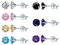 Unendlich U Damen-Ohrstecker 925 Sterling Silber Fashion Ohrringe Earrings mit Zirkonia von Swarovski Simulierten Diamant 6MM Ohrstecker Schmuck