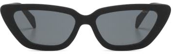 KOMONO Tony Carbon Unisex Cat-eye Cellulosepropionat-Sonnenbrille für Damen und Herren mit UV-Schutz und kratzfesten Gläsern