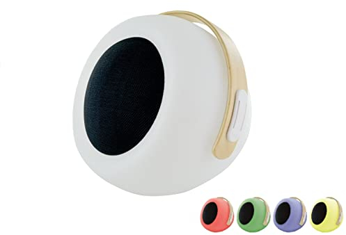 SCHWAIGER 661774 Tragbare Tischleuchte Bluetooth Lautsprecher Akku RGB LED Nachttischlampe Außenlicht Outdoor Gartenlampe Musiklautsprecher Henkel 10W spritzwassergeschützt