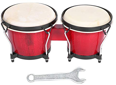 Bongo Drum, hölzerne afrikanische Bongos Drum Djembe Percussion Drum Instrumente Frühes Lernen Rhythmus Spielzeug für Kinder Exquisit und stilvoll Schlagzeug Musikinstrument