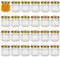 Yishik 1.5oz Hexagonal Glass Jam Jars with Gold Screw Lids, 24 Pack 45ml Storage Jars for Jams,Fruits,Nuts,Spices,Jellies,Baby Foods or Handmade desserts
