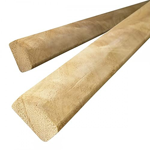 Listelli In Legno Levigato di alto design stondati - misura 43x27 mm, lunghezza 220 cm - Ideali per tele, bricolage e costruzioni - Legno di Paulownia