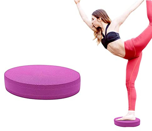 MOVKZACV Balance-Pad, ovales Balance-Board, vielseitig, rutschfest, weiche Balance-Pads für Physiotherapie, Fitness, Pilates, Yoga, Tanz und Balance-Workouts (Rosenrot)