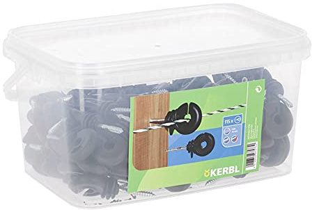 Kerbl 443145/1155 Eimer Durchgehende Stütze Ringisolator, Schwarz