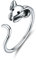 MAITONGG Damenring 925 Sterling Silber Offener Ring Maus Tier Verstellbarer Fingerring Für Frauen Sternzeichen Mode Mädchen Frau Schmuck Geschenk
