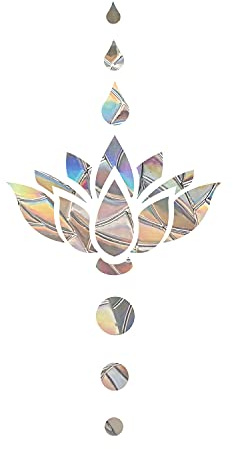 DIY-Lotus JD023LOTUS Anti-Kollisions-Fensteraufkleber, Glas-Erinnerungs-Prismen-Aufkleber, vermeiden Sie Vogelschläge, dekorieren Sie Ihre Glastüren, 4 Packungen