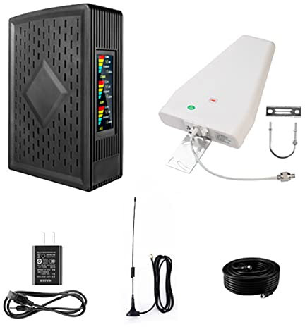 ZXNQ Amplificateur de Signal CDMA/GSM/DCS 2G 3G 4G 800/900/1800 MHz (Trois fréquences) Amplificateur de téléphone Kit pour Maison Bureau