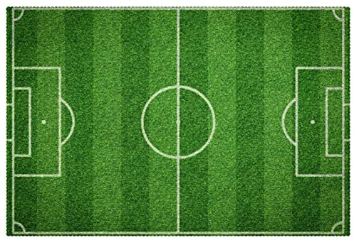 Tischsets mit Fußballfeld, grün, 1 Stück, für Esstisch, waschbar, rutschfest, für Weihnachten, Urlaub, Geburtstag, Party