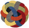 RugVista, Colorful Knot, Kinderzimmer Teppich, ∅ 200 cm, Kinderteppich für Kinder, Spielteppich für Babys, Modernes Design, Handgetuftet, Mittelflor, Wolle, Keine schädlichen Stoffe, Mehrfarbig