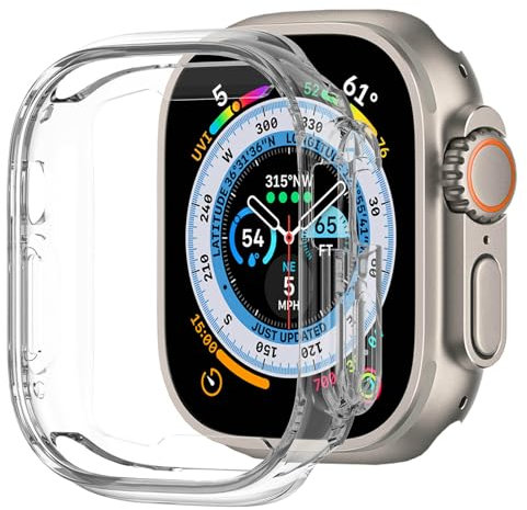 BOTOMALL Funda Protectora Compatible con Apple Watch Ultra 2 / Ultra de 49 mm, TPU Suave, Flexible, Delgada, Ligera, para iWatch (no Incluye Protector de Pantalla Frontal)