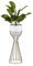 HowHomely Moderne Blumenständer Metall 56 cm Hoch mit Weiß Blumentopf Rund 18 cm Ø auf Robuste Gold Ständer - Pflanzenständer zur Dekoration Innenräumen