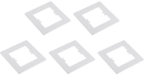 sourcing map Switch Surround Plate Wall Panel Decoration Single Gang Acrylic White 110mm x 110mm for Home Office Pack of 5