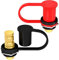 Greluma 1 Paire Borne de charge de batterie 250 A M10, bornes de batterie à distance de 3/8 avec couvercle étanche, borne de chargeur de batterie de 20 mm pour camion, bateau, ATV, canette