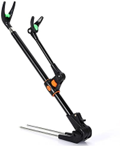 Fishing Stellfisch-Rutenhalter Metall Verstellbar - Bank Angelrutenhalter - Teleskopischer Faltbarer Angelrutenhalter - Zweizweck-Edelstahlhalterung