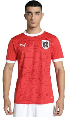 PUMA Österreich 2024 Fußball Heimtrikot Herren, Rot, XL