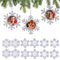 GEBETTER 12pz Cornici Portafoto Natale in Feltri con Glitter, Fioccodi Neve con Foto, Porta Foto Decorazione Addobbi Albero di Natale Casa