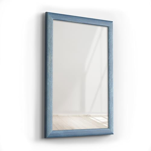 Picati Spiegelrahmen Moderna inkl. Spiegel | Blau | Spiegelmaß: 70x70cm | zzgl. 6 cm Rahmen | Wandspiegel | in 11 Größen
