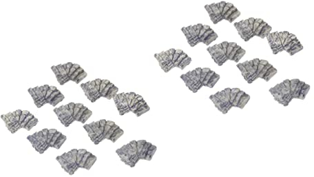 EXCEART 20 STK Treppenschmuck Mikro Miniatur-glasornamente Miniatur-straßensteine Mini-trittsteine Miniatur-stufenfiguren Gehweg Ornamente Zum Basteln Mini-Figur Gartenbrücke Harz Aquarium