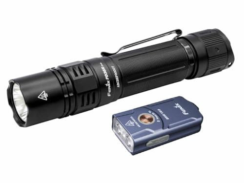 FENIX PD36R Pro Torch with E03R V2.0 Blue, Seasonal Edition Gift Set | 2800 Lumens | 380m | 42 Hrs Max | Dual Tail Switches | 21700 Battery Powered | Instant Strobe | IP68