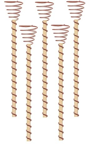 HiCOZZIE 5 Pcs Piquets de Plantes D'Électroculture Antennes de Bobine de Cuivre D'Électroculture pour Kit de Jardin en Croissance