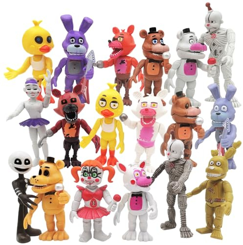 Action Figure Toy, 18 Pcs Game Figures Toys, Movable Joints Toys Dolls, Collectible Figure Gifts for Kids, Colourful