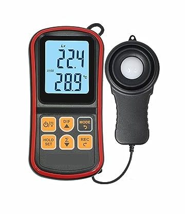 Lichtmeter, 5PCS Design LCD Digital Split Typ Lux Meter Mini Handheld Illuminometer Messung Tester Mit Zwei Aufnahme Modi für die Kultivierung und Messung von Zimmerpflanze