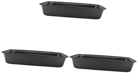 TOPBATHY 3 Stk Antihaft-Kuchenform küchenmaschiene Backform Auflaufform Käsekuchen Bratpfanne Ofen Platte Kohlenstoffstahl Grilltablett Rechteck Brot Speiseteller Grillplatte Container