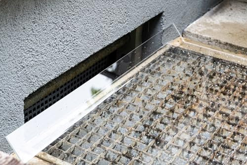 Queence Lichtschachtabdeckung aus Acryl, Kellerschacht-Abdeckung, Regenschutz, Schutz gegen Schmutz und Schimmel (100x45 cm)