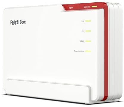 FRITZ!Box 5690 Pro (Wi-Fi 7 Premium DSL- und Glasfaser-Router mit Triband (2,4 GHz, 5 GHz, 6 GHz) bis zu 18,5 GBit/s, für Glasfaser & DSL-Anschlüsse, WLAN Mesh, DECT-Basis, internationale Version)