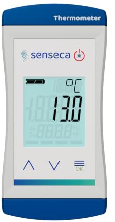 Senseca ECO 130 Thermoelement Sekunden-Thermometer | Profi-Messgerät Typ K -65 bis +1200°C | 3 Messungen/Sek, Min/Max/Hold | für Küche, Labor, Industrie, Handwerk & Forschung