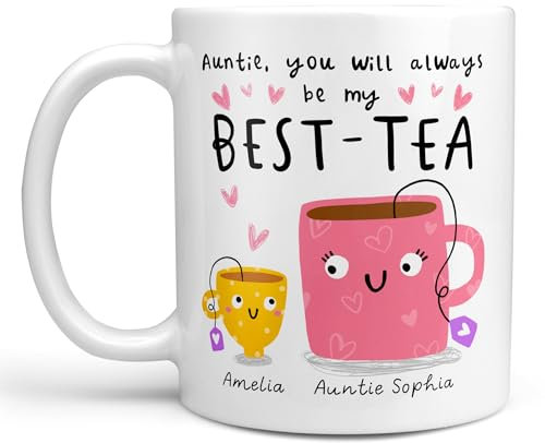 Auntie My Best-Tea Mug - Personalised Gift, Funny Gift, Best Auntie Mug