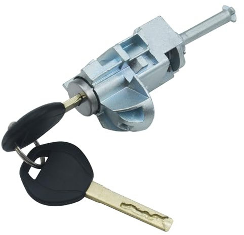 Kalunfex Cilindro di blocco porta anteriore sinistro con 2 chiavi per serie 3 E46 51217019975 Serratura della serratura 7019975 Per veicoli con guida a sinistra
