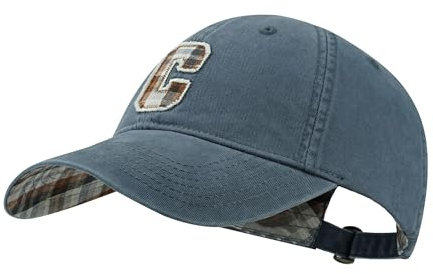 CLAPE Basecap Herren Baseballcap Kappe Damen Verstellbare Baumwolle Cap mit Stickerei Baseballkappe UV Sport Cap Blau Blue BASC2509