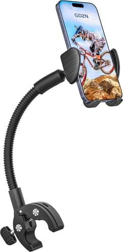 GDZN Supporto per cellulare per sedia a rotelle e passeggino, supporto per cellulare per bicicletta, manubrio per tapis roulant