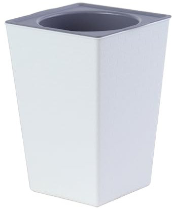 ALEANA - Vaso da fiori Quadro, 21,7 cm, in vaso di fiori di ulivo (bianco, B)