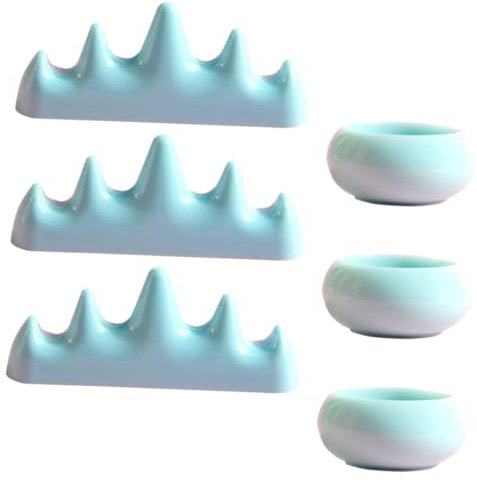 MERRYHAPY Nail Brush Cleaning Cup with Stand Manicure Washing Cups and Pen Holder for Nail Art Supplies Lightweight and Durable Design for Professional and Personal Use