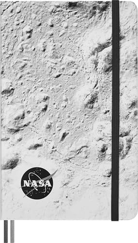 Moleskine Limited Edition NASA-inspired 'Moon surface' Notebook, Hard Cover, Large (5 x 8.25), Ruled/Lined, Light Grey, 176 pages