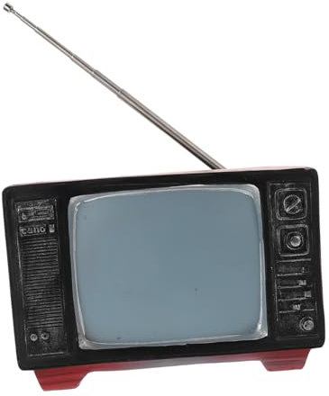 Yardenfun De TV De Resina Retro Modelado Decoración De TV Retro para Salón Falsa Minitelevisor Minidecoración para Estantería