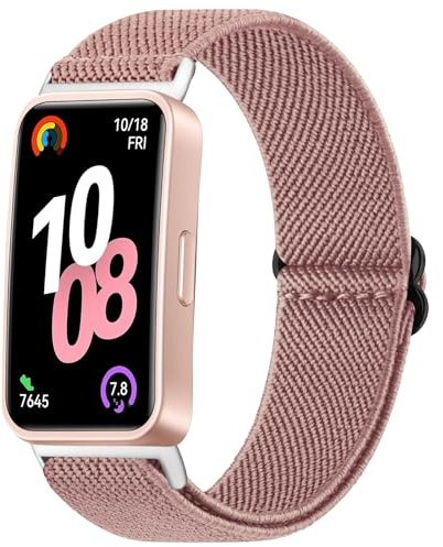 Tobfit Correa Compatible con Huawei Band 10 / Huawei Band 9 / Huawei Band 8, Correas de Nailon Elástica Suave, Pulseras de Repuesto Deportiva Ajustable para Mujeres Hombres