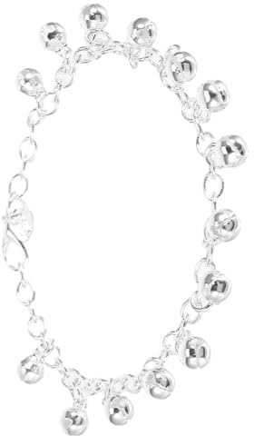 BESPORTBLE Glöckchen Armband für Damen aus Versilbertem Kupfer, Verstellbar | Leichtes Schmuckstück mit Klingendem Anhänger, Bequem im Alltag, Elegant und Vielseitig, Silbern
