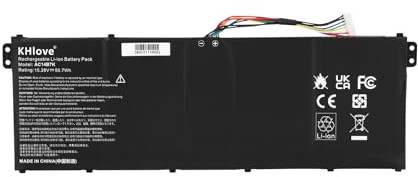 KHlove 50.7Wh AC14B7K Laptop Akku für Acer Nitro 5 515-42 AN515-42 Swift 314-52 SF314-52 314-52-59TW 314-52-573L SF314-54 Spin 314-52-59TW 314-52-573L SF314-54 Spin 314-52 Notebook 15.28V Battery