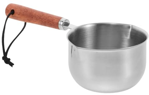 VALICLUD Casserole Inox 200 Ml Antiadhésive pour Cuisson Sauce Barbecue et Café Usage Maison Camping Chauffe Rapide